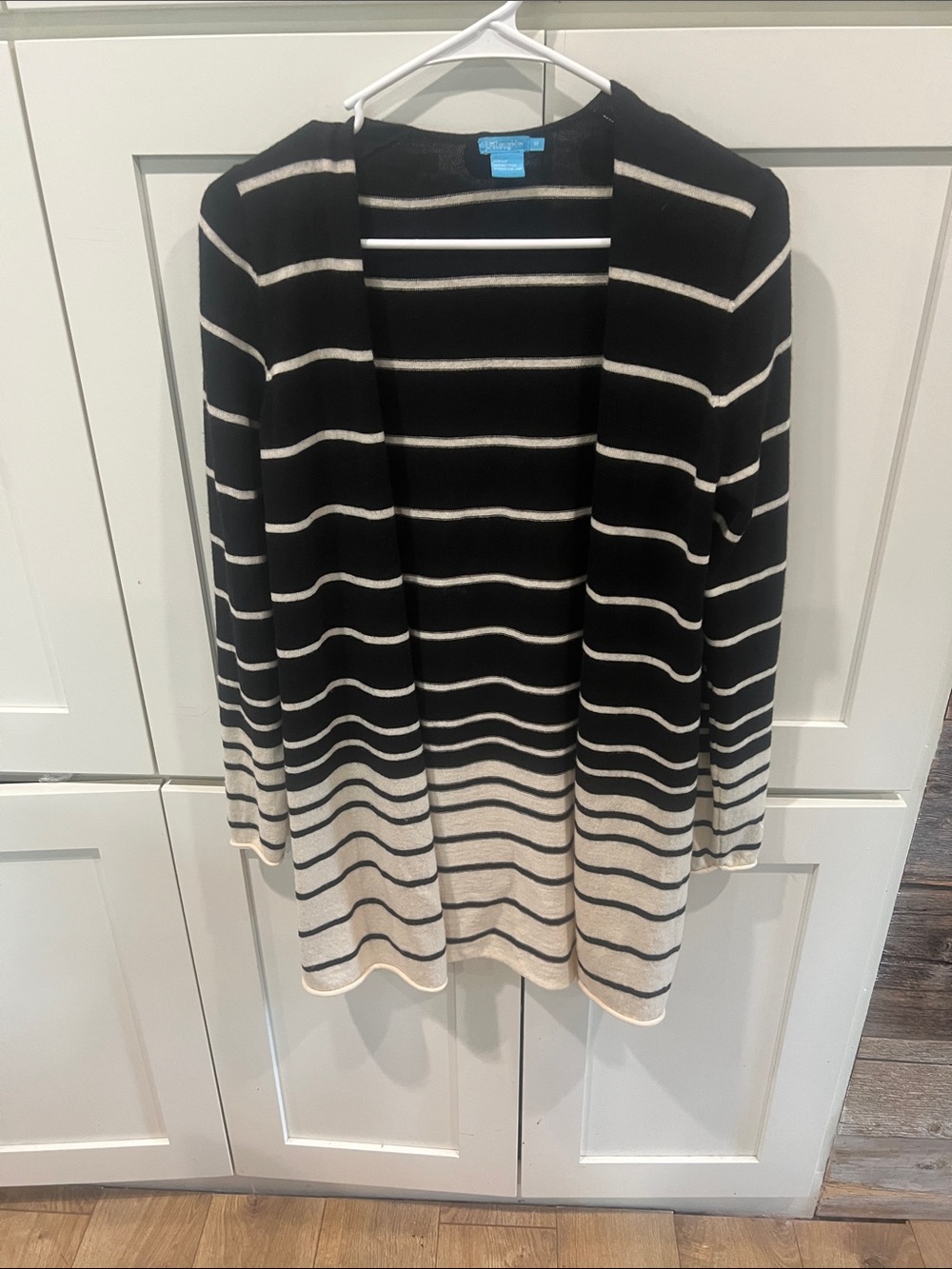 J.McLaughlin Striped Open Front Cardigan Sweater - Size M
